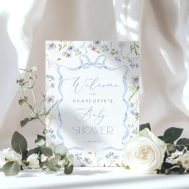 Välkommen till Beduschduschen för WildblomBlue Bow Poster