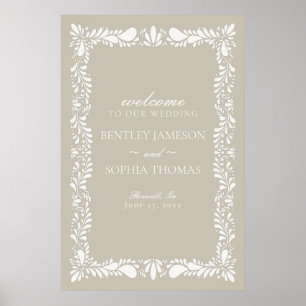 Välkommen till Beige Talavera Tile Spanska Fiesta  Poster