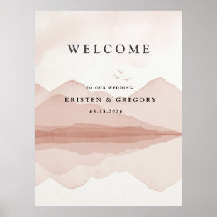 Välkommen till bergsområde i Bröllop Poster