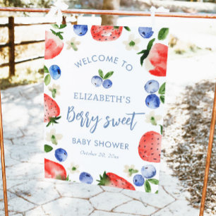 Välkommen till Berry Sweet Boy Shower Poster
