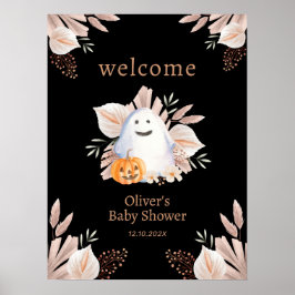 Välkommen till Black Little Boo Boho Ghost Baby Sh Poster