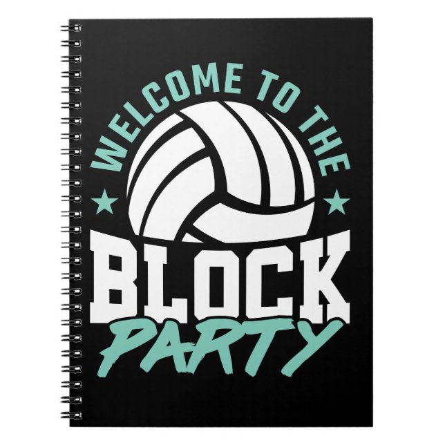 Välkommen till Block Party Funny Volleyball Anteckningsbok (Framsidan)