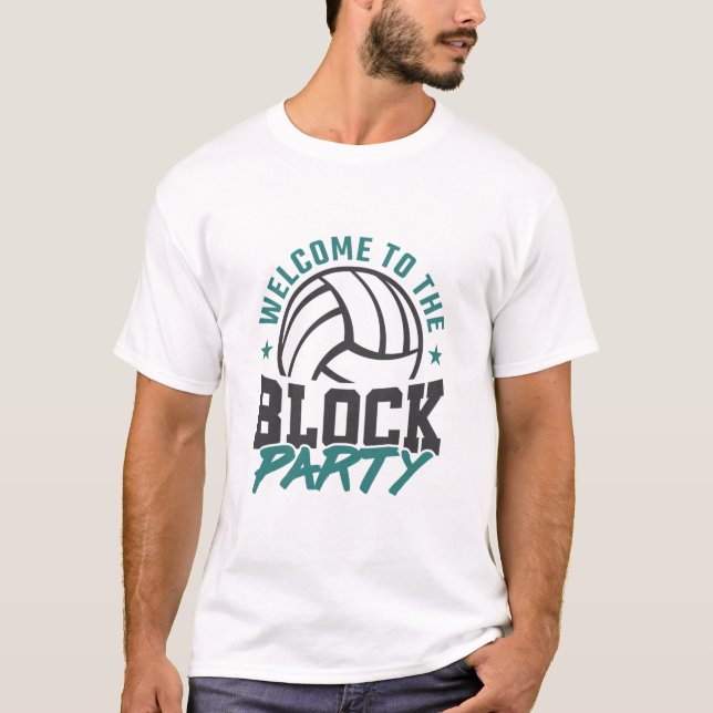 Välkommen till blocket Block Party Volleyball Mitt T Shirt (Framsida)