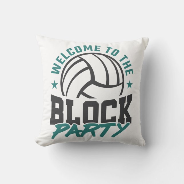 Välkommen till Blockfest Volleyboll Mittblock Kudde (Framsida)