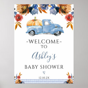 Välkommen till blommigt Little Pumpkin Lastbil Bab Poster