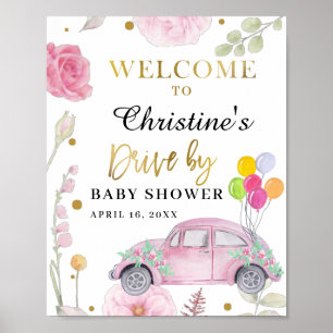 Välkommen till Blommigten Rosa i Parad med babysko Poster