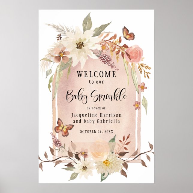 Välkommen till Blommigten Sprinkle från den modern Poster (Framsidan)