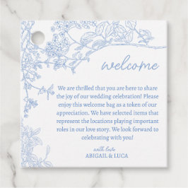 Välkommen till Blue Chinoiserie Toile de Jouy Bröl Gåvor Etiketter