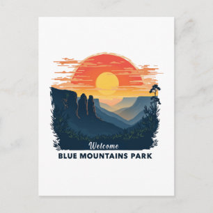 Välkommen till Blue Mountains National Australian Helg Vykort