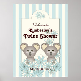 Välkommen till Blue Rand Baby Koala Twin Kids Part Poster