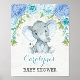 Välkommen till Blue Ro Elephant Boy Baby Shower Poster