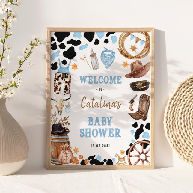 Välkommen till Blue Rodeo Western Cowboy Baby Show Poster (Skapare uppladdad)