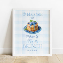 Välkommen till Blueberry Baby Brunch Baby Shower Poster