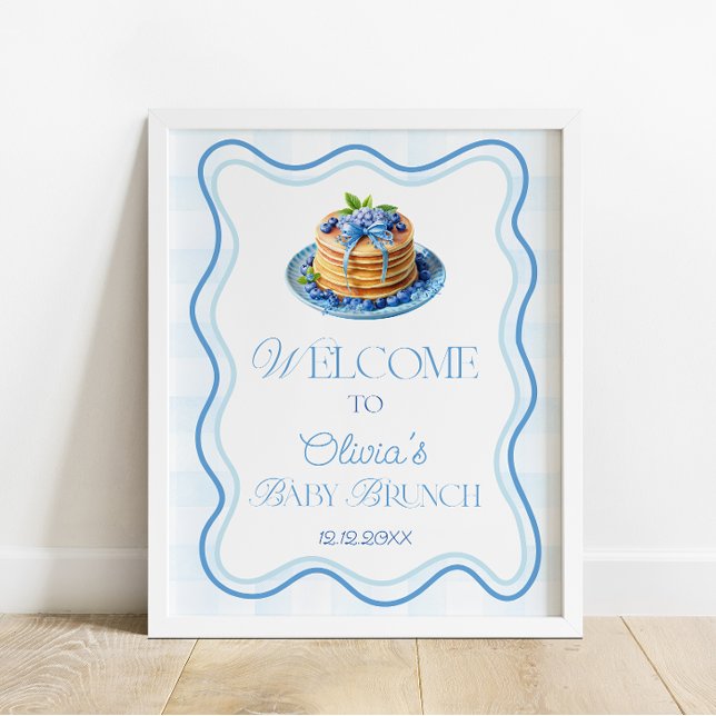 Välkommen till Blueberry Pancake Baby Brunch Baby  Poster (Skapare uppladdad)