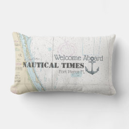 Välkommen till Boat Namn & Nautical Anchor Aboard  Lumbarkudde