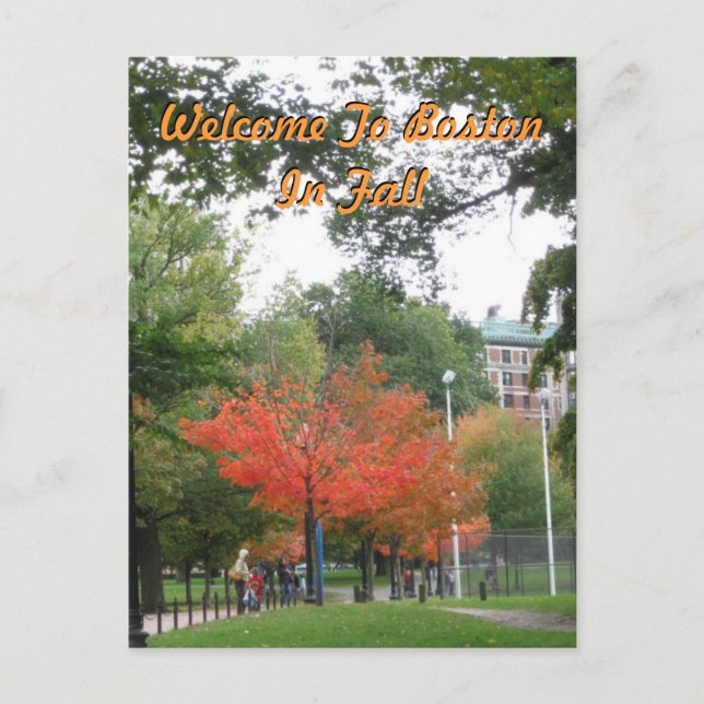 Välkommen till Boston In Fall Vykort (Framsida)