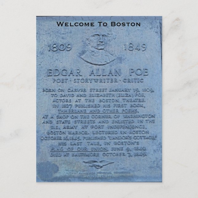 Välkommen till Boston Vykort (Framsida)