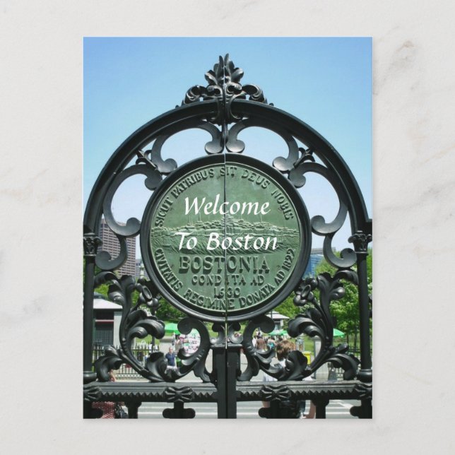 Välkommen till Boston Vykort (Framsida)
