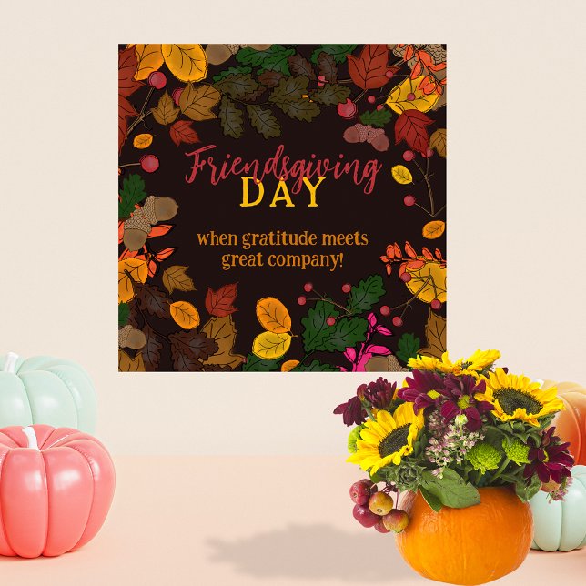 Välkommen till botaniska Friendsgiving på hösten Poster (Skapare uppladdad)