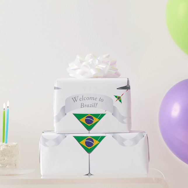 Välkommen till Brasilien Martini Glas Brasilianska Presentpapper (Skapare uppladdad)