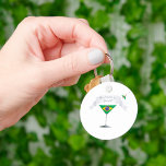 Välkommen till Brasilien Nyckelring<br><div class="desc">Välkomna till Brasiliens budskap ovanför ett cocktailglas. Den här designen ser ut att vara effektiv i den här nyckelkedjan</div>