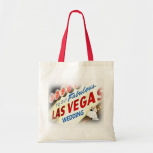 Välkommen till Bröllop Bride & Groom Las Vegas Bag Tygkasse