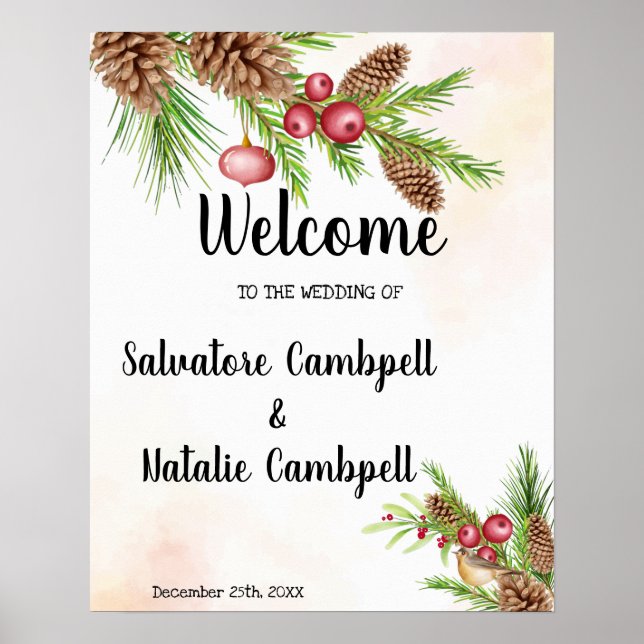 Välkommen till Bröllop Poster (Framsidan)