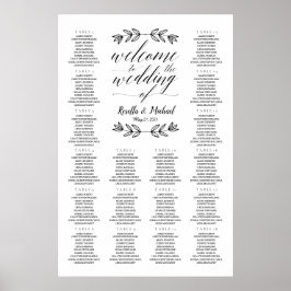 Välkommen till Bröllop - Sittdiagram Poster