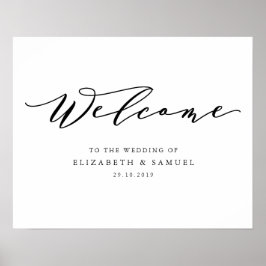 Välkommen till bröllop-tecknet poster
