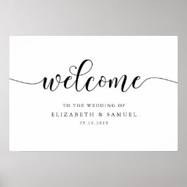 Välkommen till bröllop-tecknet poster