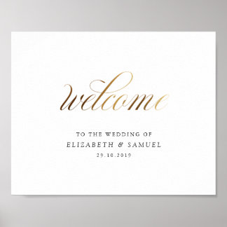 Välkommen till bröllop-tecknet poster