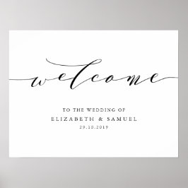 Välkommen till bröllop-tecknet poster