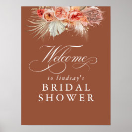 Välkommen till bröllopsfest med Pampasgräs och ter Poster