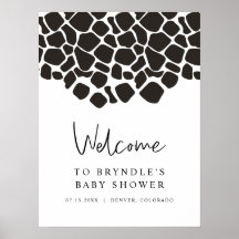 Välkommen till BRYNDLE Modern Cow Print Baby Showe