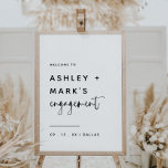 Välkommen till Budget Boho Modern Script Förlovnin Poster<br><div class="desc">Välkomstsignatur för Bohemian Modern Script Förlovning</div>