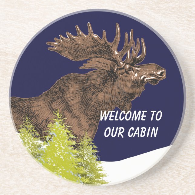 Välkommen till Cabin Moose Underlägg Sandsten (Framsidan)