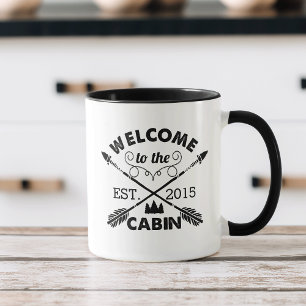 Välkommen till Cabin Rustic Land House Mugg
