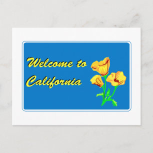 Välkommen till California - USA Road Sign Vykort