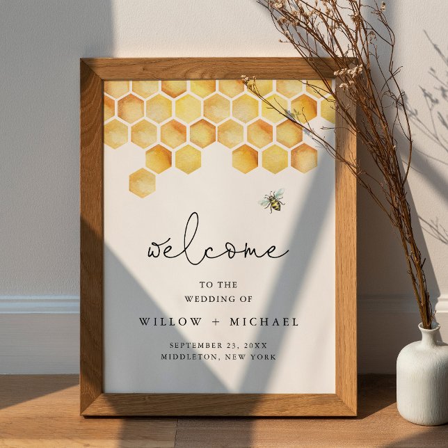 Välkommen till CALLA Honung Bee Bröllop Poster (Skapare uppladdad)