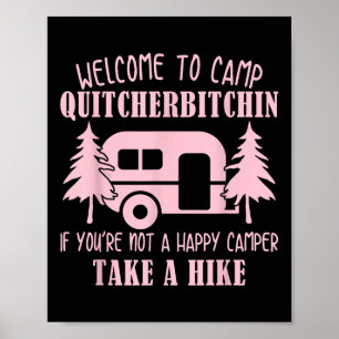 Välkommen till Camp Quitcherin Rolig Camping _1 Poster