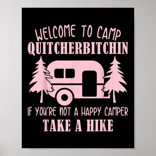 Välkommen till Camp Quitcherin Rolig Camping _1  Poster (Framsidan)