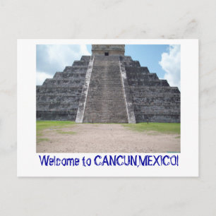 Välkommen till Cancun, mexikanska vykort. Vykort