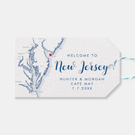Välkommen till Cape May NJ Minimal Modern Navy Brö Presentetikett