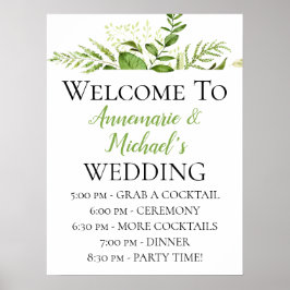 Välkommen till Ceremony Information från Bröllop i Poster