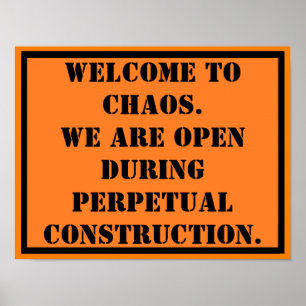 Välkommen till Chaos Poster