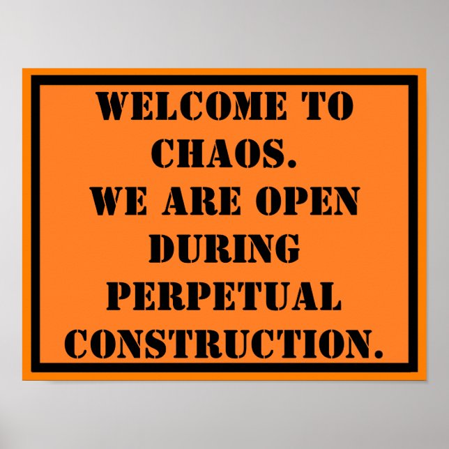 Välkommen till Chaos Poster (Framsidan)