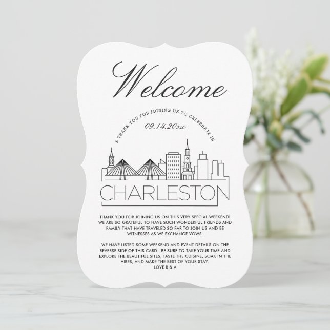 Välkommen till Charleston | Gästinformation Inbjud Inbjudningar (Stående Fram)