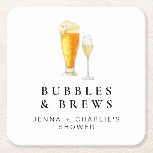 Välkommen till CHARLIE Bubbles & Brews Par Underlägg Papper Kvadrat