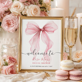 Välkommen till chic Coquette Rosa Bow Möhippa  Poster