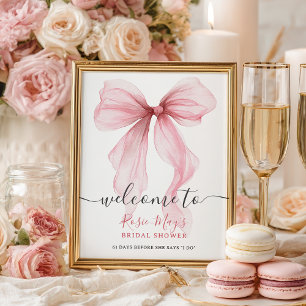 Välkommen till chic Coquette Rosa Bow Möhippa Poster